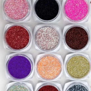 12 Color Laser Nail Glitter Powder Set – Holographic Shiny Dust for Nail Art